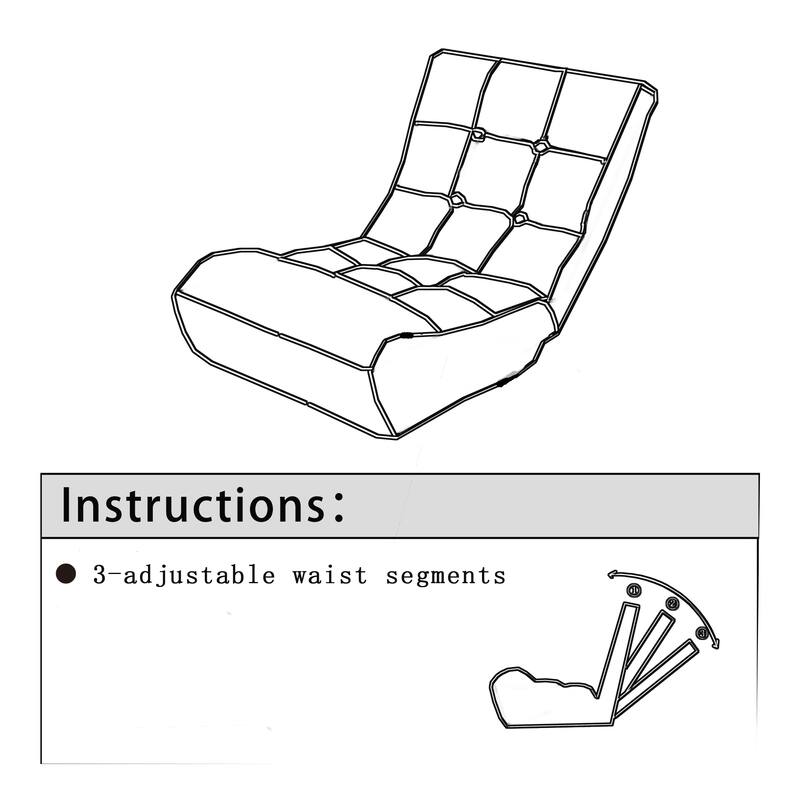 Navy 23.6" High Back Foldable Recliner Chair