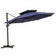 preview thumbnail 35 of 46, Crestlive Products Luxury 11.5 Ft Patio Cantilever Umbrella with Round Double Top