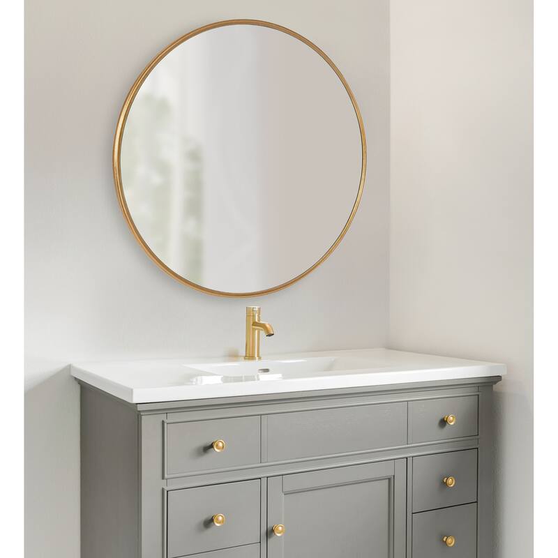 Kate and Laurel Caskill Round Framed Wall Mirror