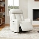 preview thumbnail 5 of 28, Kinsley Triple Motor Leather Power Swivel Recliner with Adjustable Lumbar Light Grey