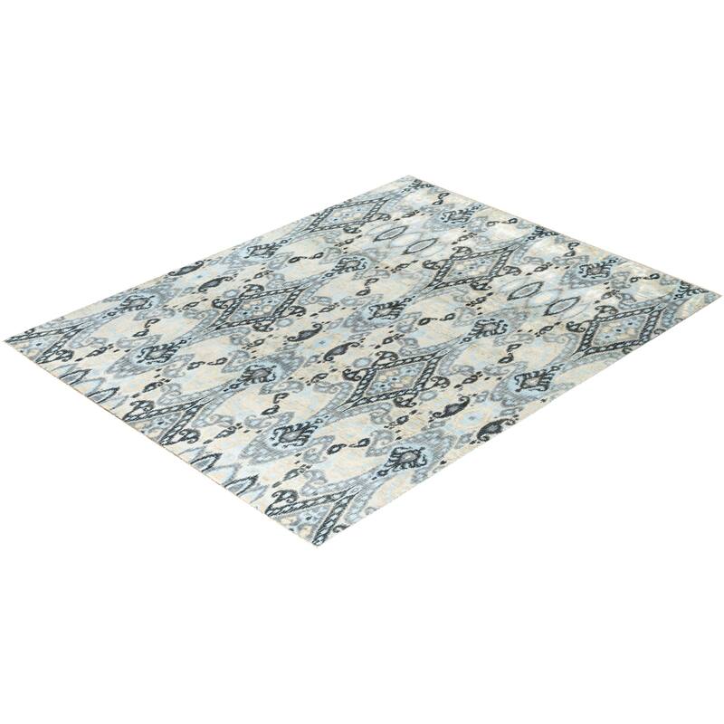 Ikat One-of-a-Kind Hand-Knotted Area Rug, Beige - 8' 0" x 10' 6"