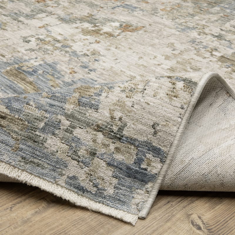 Sienna Distressed Abstract Beige/ Multi Area Rug