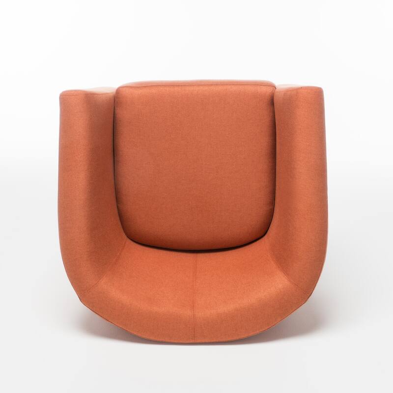 Roomfitters Modern Upholstered Club Chair with Curved Backrest, Comfortable Accent Armchair for Living Room or Office