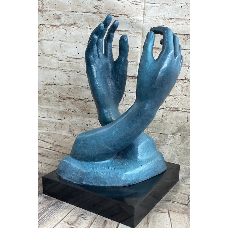 The Cathedral 1908 - Bronze Sculpture By Auguste Rodin - Hands - Signed Statue