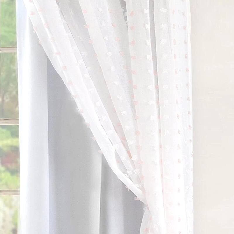 DriftAway Lily White Pinch Pleated Voile Sheer Blackout Curtain