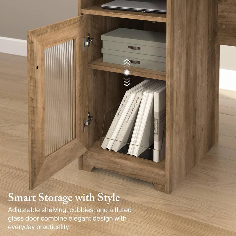 Cabot 60W L Shaped Computer Desk with Storage by Bush Furniture