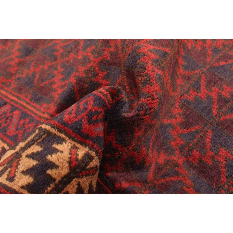 ECARPETGALLERY Hand-knotted Teimani Red Wool Rug - 2'9 x 4'7