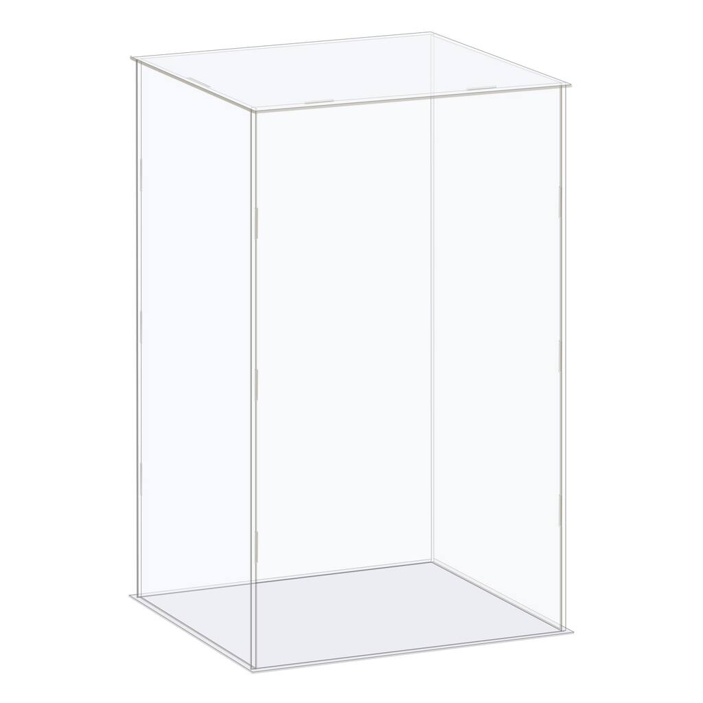 Display Case Box Acrylic Box Transparent Showcase 21x16x36cm for Collectibles