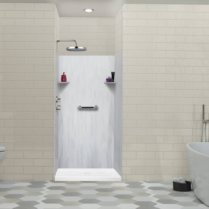 Transolid LWK363672 Lusso 72" H x 36" W x 36" D Three Wall Alcove - Bellanca