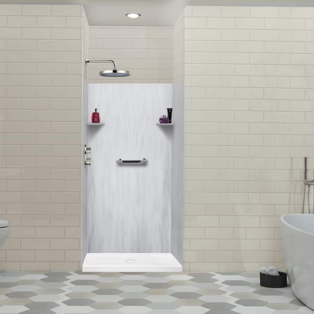 Transolid LWK363672 Lusso 72" H x 36" W x 36" D Three Wall Alcove