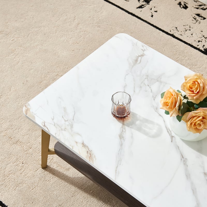 GDF Studio - Neron Modern Wood Coffee Table with Metal Frame