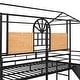 preview thumbnail 7 of 25, Twin Over Twin Metal Bunk Bed Metal Housebed with Slide and Storage Stair, Black with Black Slide
