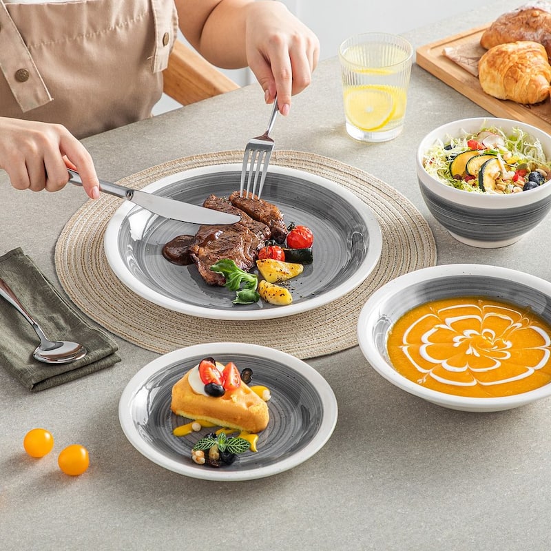vancasso ORI Stoneware 16-Piece Dinnerware Set, Service for 4