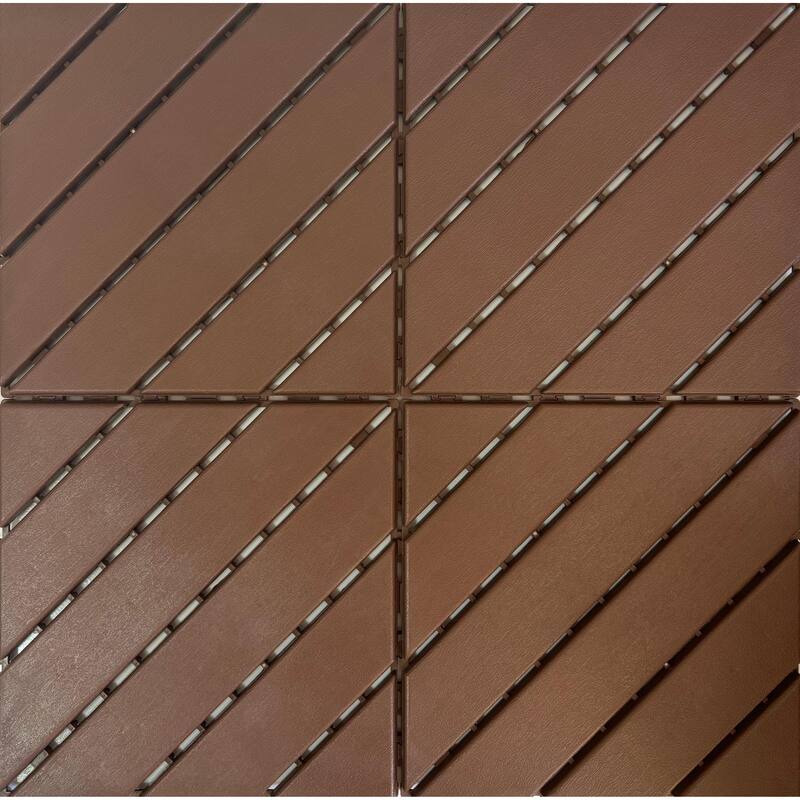 Plastic interlocking decking tiles, 44 packs of terrace decking tiles, 12 inches x 12 inches waterproof for all-weather use