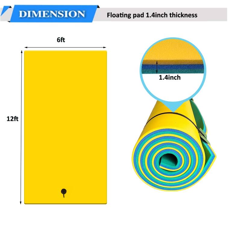Lily Foam Floating Mat Thick and Durable Water Activities Mat for Water Recreation