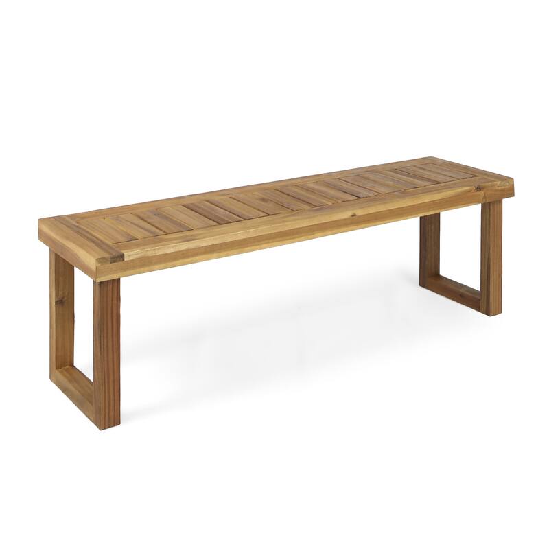 Roder Acacia Wood Outdoor Dining Bench by Christopher Knight Home