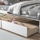 preview thumbnail 6 of 7, White Full over Full Bunk Bed with 2 Drawers and Staircases, Convertible into 2 Beds