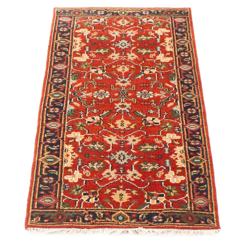 ECARPETGALLERY Hand-knotted Serapi Heritage Red Wool Rug - 2'7 x 5'10