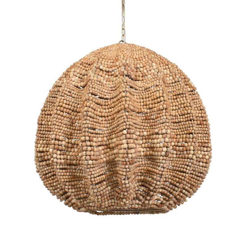 Uttermost Kauri 5 Light Wooden Bead Pendant - N/A