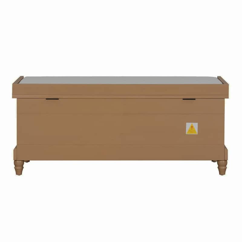 Classic Storage Bench with Cushioned Seat and Drawers