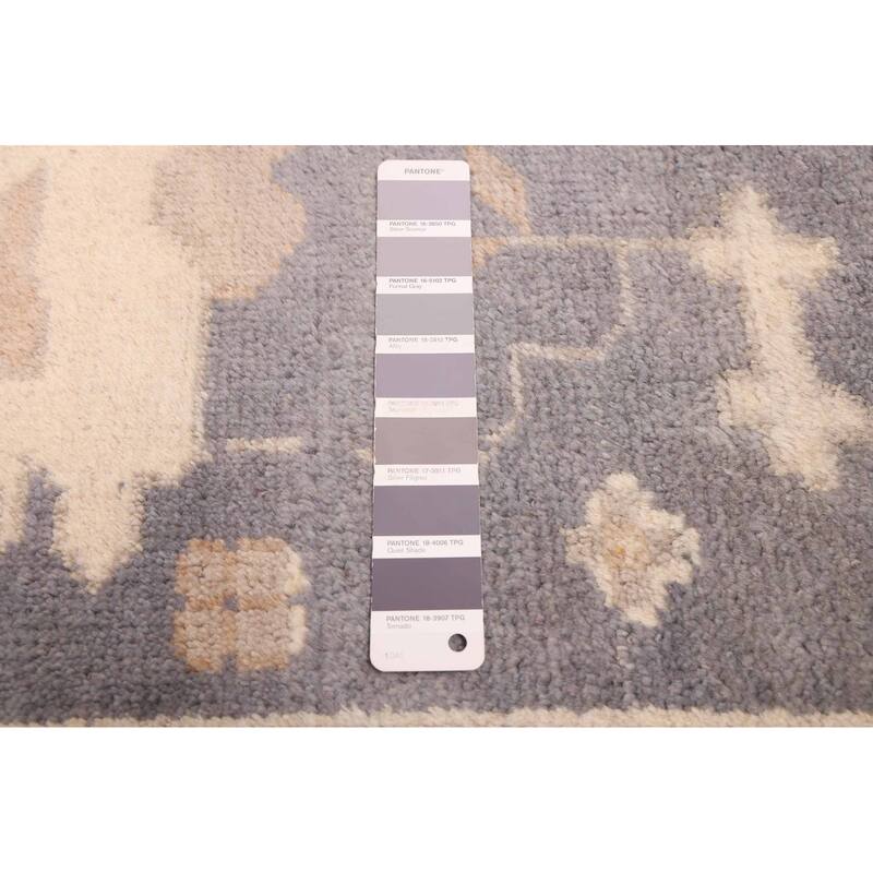 ECARPETGALLERY Hand-knotted Royal Oushak Dark Grey Wool Rug - 9'3 x 11'8