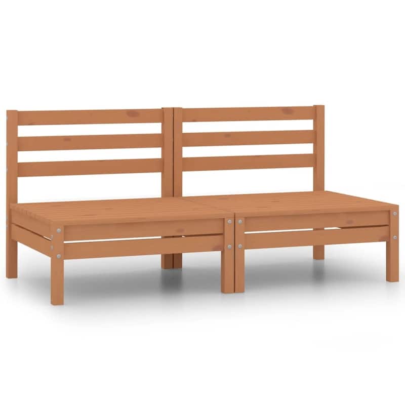 vidaXL Solid Wood Pine Patio 2-Seater Sofa Outdoor Furniture Multi Colors - 25" x 25" x 24.6"