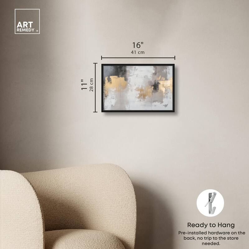 Gilded Gray I Canvas by Art Remedy
