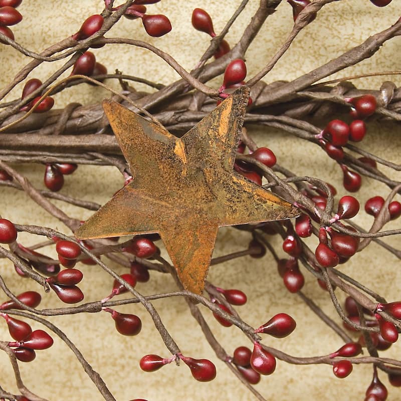 Pip Berry Garland With Stars Burgundy 40" - Red - 40 inches