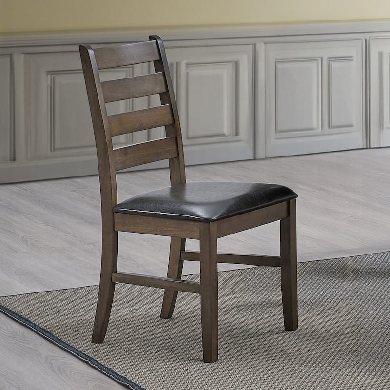 5 Piece Dining Table Set, Wood Kitchen Table Chairs Set, Small Dining Table Set with Rectangular Table & 4 Upholstered Chairs