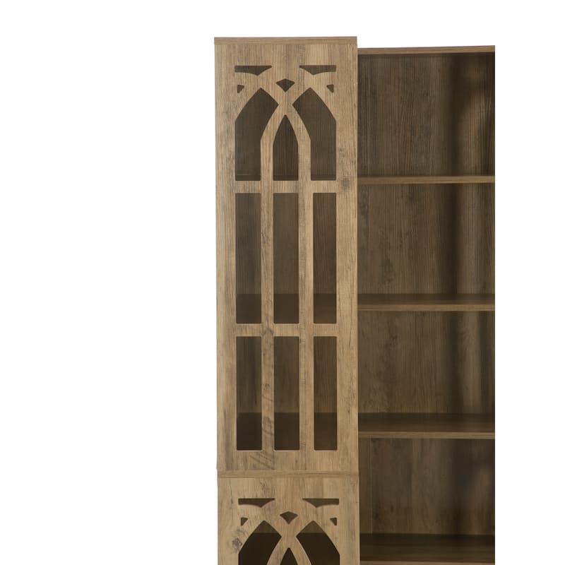 75.2" Tall Corner Shelf, 6-Tier Corner Book Shelf L-Shaped Bookcase Display Shelf