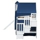 preview thumbnail 11 of 16, Twin Loft Bed with Play Tent, Tower & Castle Design, Solid Wood Frame