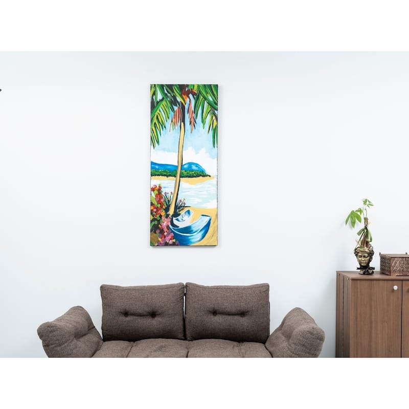 Wandela Wall Canvas Paintings 47'' x 19'' - Green