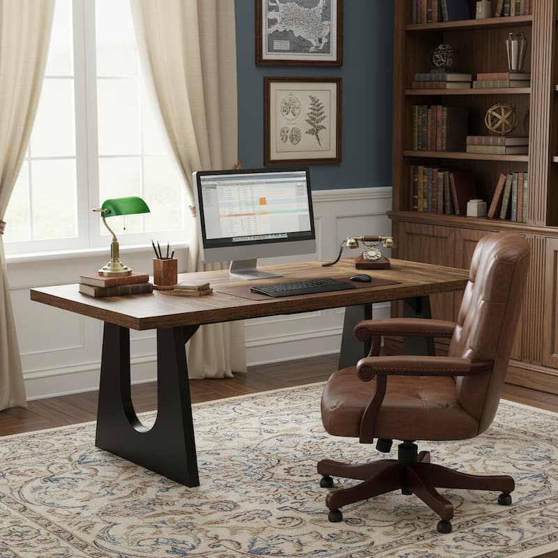 70.9 Inches Executive Desk Rectangular Computer Office Desk with Large Desktop