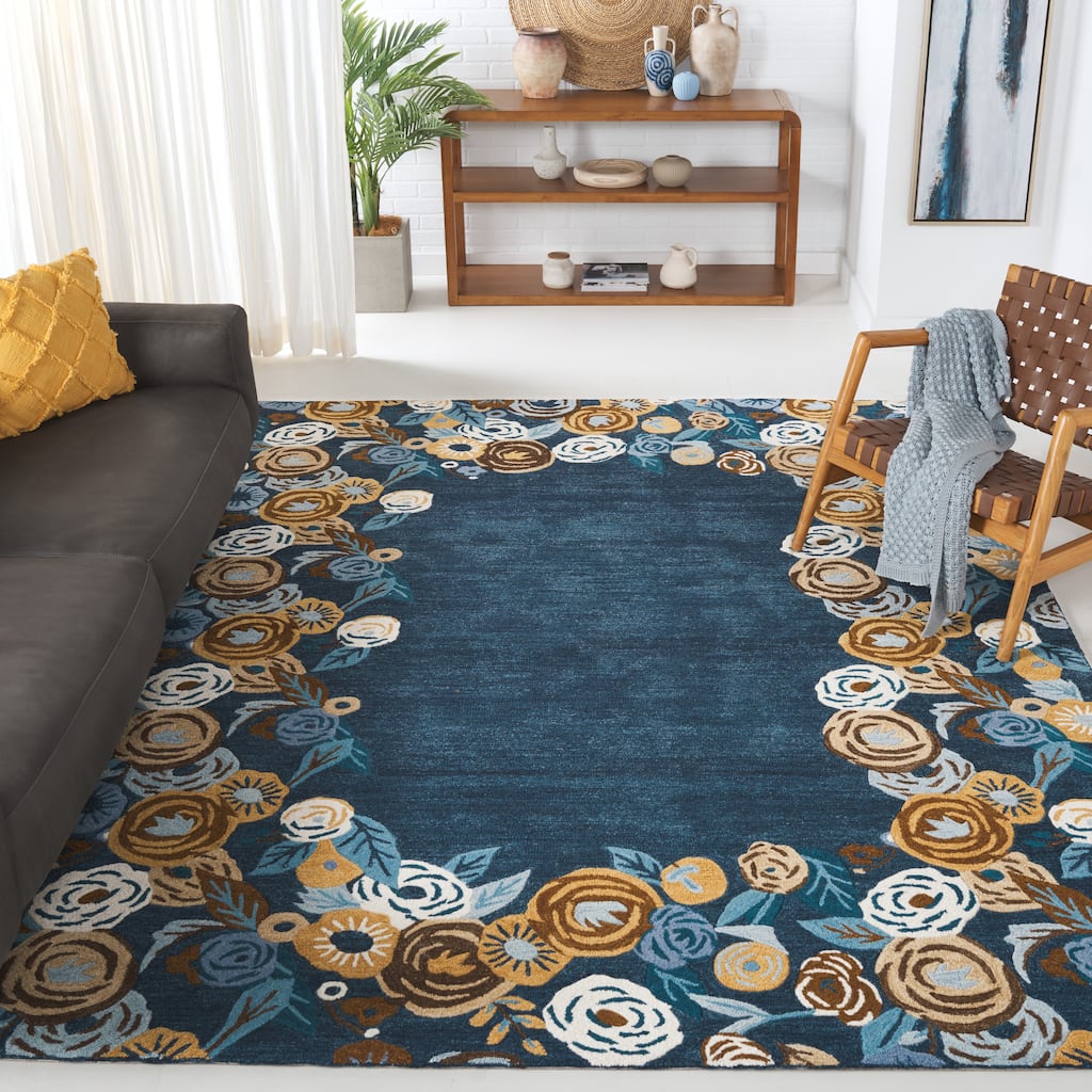 SAFAVIEH Handmade Chelsea Pietie French Country Floral Wool Rug