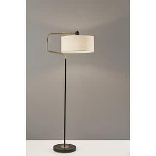 Carson Carrington Yngered Black & Anitque Brass Floor Lamp