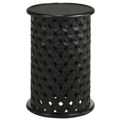 Krish 24-inch Round Mango Wood Side Table