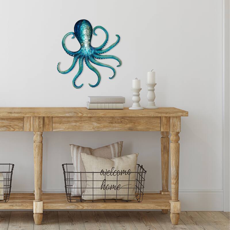 Eangee Home Design Octopus Wall Decor Blue