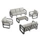 preview thumbnail 104 of 122, Spruce & Spring Outdoor Patio Furniture Set Aluminum Sofa Accent Chair