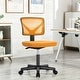 preview thumbnail 20 of 44, Office Computer Desk Chair with Wheels, Ergonomic Low-Back Mesh Rolling Work Swivel Chairs, Armless Comfortable Lumbar Support