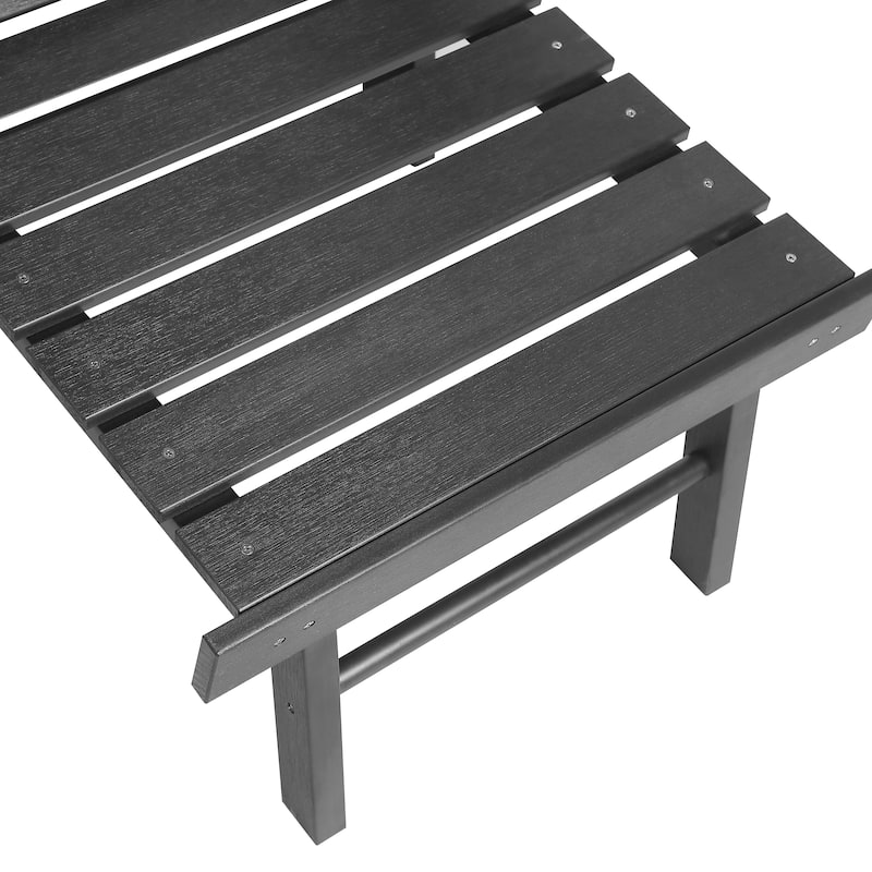 Hurley Folding Poly Adirondack Chair with Pull-out Ottoman (Set of 2)