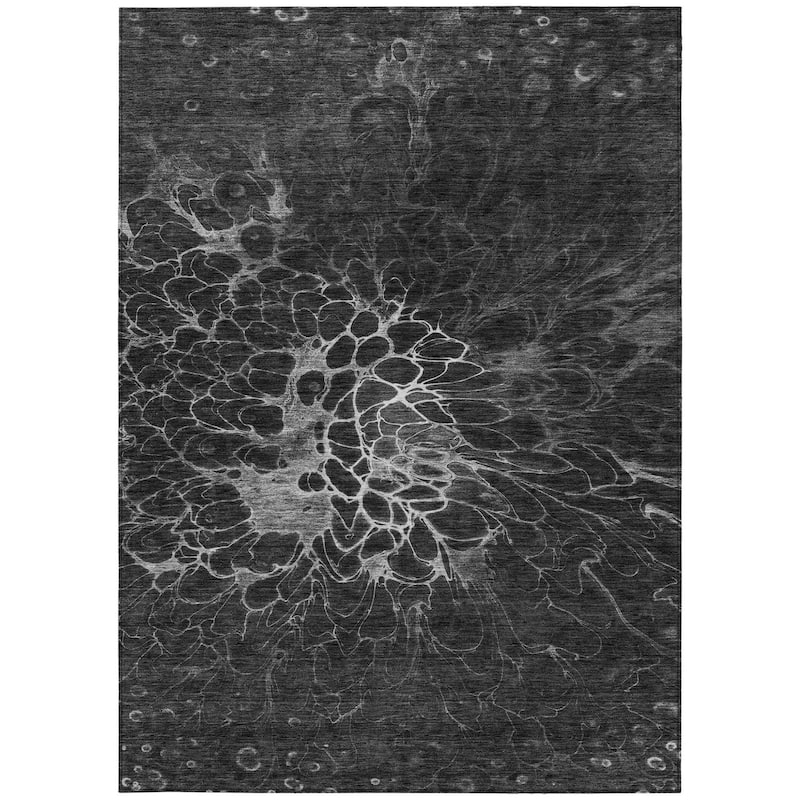 HomeRoots Abstract Transitional Rectangle Outdoor Rug