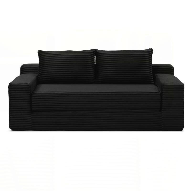 Foam Cloud Loveseat Sofa, 2 in 1 Convertible Folding Couch Bed