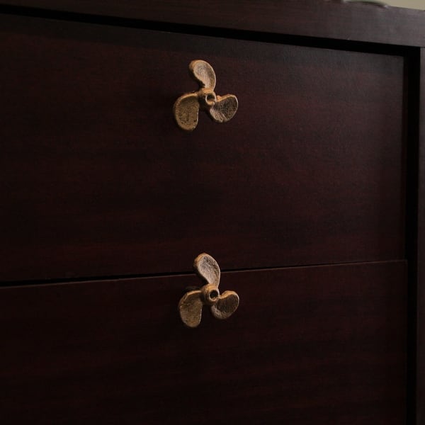 Zeckos Set of 6 Gold Boat Propeller Drawer Pulls Nautical Charm for Cabinets Zeckos Set of 6 Gold Boat Propeller Drawer Pulls Nautical Charm for Cabinets