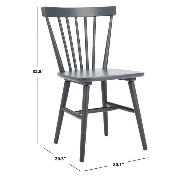 dimension image slide 6 of 6, SAFAVIEH Winona Spindle Farmhouse Dining Chairs (Set of 2) - 20.1" x 20.3" x 32.8"
