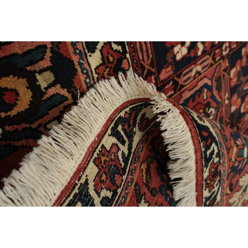 Hand Knotted Oriental 100% Wool Carpet Traditional Garden Design Red Bakhtiari Area Rug - 13' 3'' X 9' 11''