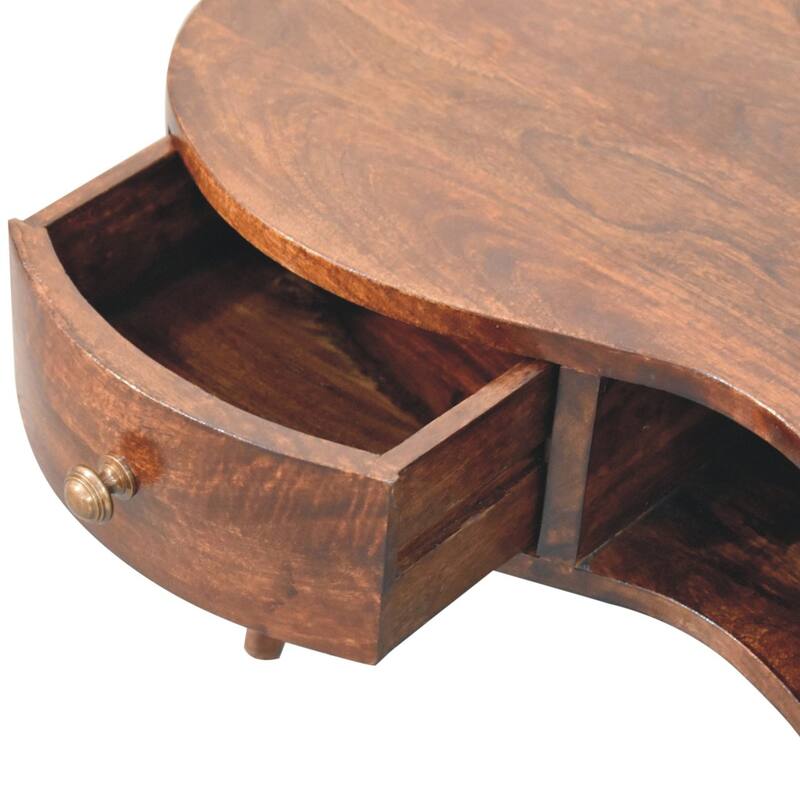 Artisan Furniture Solid Wood California Walnut Wave Coffee Table