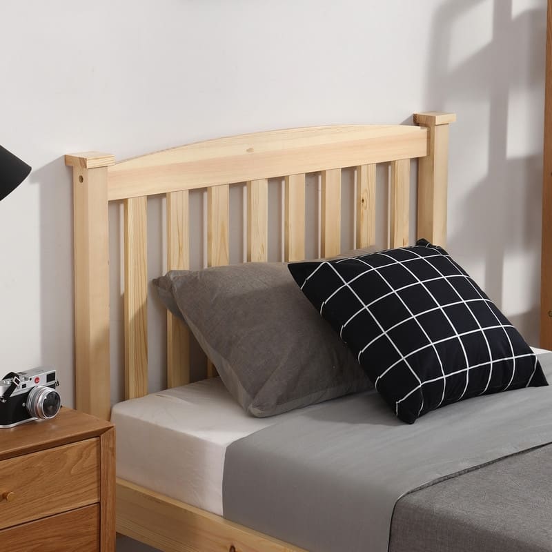 Vertical Wood Platform Bed With headboard