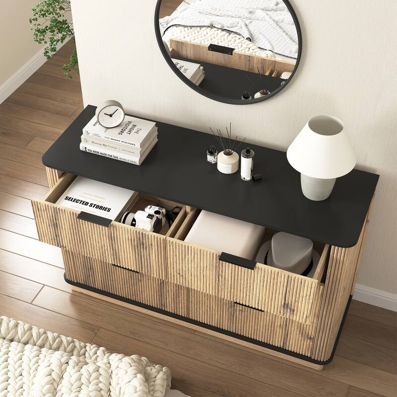 Modern Multi-functional Six-drawer MDF Cabinet