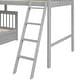 preview thumbnail 24 of 44, Twin over Full L-Shaped Wooden Bunk Bed,Sloping Ladder and Staircase
