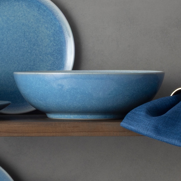 Colorwave Kiln Azure Round Vegetable Bowl, 9.5